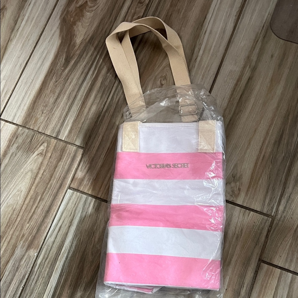 Victoria's Secret Pink and White Tote Bag